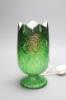 A green and gold fleck Vasart glass lamp, height 27cm                                                                                                                                                                       