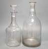 Two Normandy glass cider carafes, tallest 38cm                                                                                                                                                                              