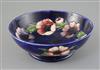 A Moorcroft 'anemone' footed bowl, 1930/40's, diameter 26cm                                                                            