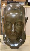 A life size bronze bust height 40cm                                                                                                    