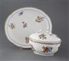 A Sevres quatrelobed dish and a similar ecuelle and cover, c.1753 and 1763, 26cm and 16.3cm                                            