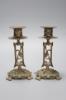 A pair of Art Nouveau candlesticks by William Tonks & Sons, height 18cm                                                                                                                                                     