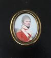 Frederick Buck (1771-1839) Miniature portrait of Lieutenant John Gowan, 1812 2.25 x 2in.                                               