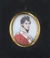 Frederick Buck (1771-1839) Miniature portrait of Lieutenant James Fraser Ross 2.5 x 2in.                                               