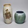 An Upchurch pottery vase and a Clare Sutcliffe? pottery vase, tallest 31cm                                                                                                                                                  