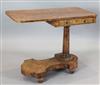 Attributed to Gillows. A William IV burr wood reading table, 3ft x 1ft 6.5in., lowest height 2ft 4in.                                  