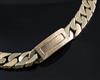 A 1970's heavy part textured 9ct gold curblink identity bracelet, 229.7 grams.                                                         