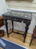 A 19th century Italian bone inlaid ebonised side table, width 68cm, depth 48cm, height 81cm                                                                                                                                 