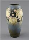 A Moorcroft saltglaze 'leaf and berry' ovoid vase, 1930's, H.18cm                                                                      