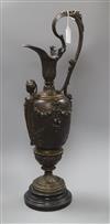 A bronze Renaissance style ewer height 61cm                                                                                            