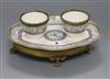 A Sevres ormolu mounted inkstand, dated 1789 length 24cm                                                                               