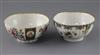 Two Worcester slops bowls, c.1780-90, D. 16.5 and 15.2cm                                                                               