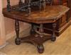 A Victorian rosewood octagonal centre table Diameter 120cm                                                                             