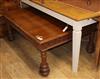 A Continental oak low table W.130cm                                                                                                    