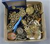 A small group of assorted costume jewellery etc. including silver rings.                                                               