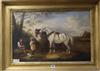 Victorian School, oil on canvas, Plough horses at rest, 40 x 62cm                                                                      