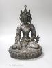 A bronze figure of a Bodhisattva, seated on an oval lotus base, 36cm                                                                                                                                                        