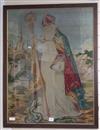 A 19th century Berlin tapestry of a bishop                                                                                             