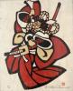 Yoshitoshi Mori (Japanese 1898-1992), woodblock print, Figure of a warrior,                                                                                                                                                 