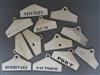 Twelve 19th century pottery bin labels, Wedgwood and others                                                                            