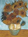 After Van Gogh, oil on canvas, Sunflowers, 90 x 69cm                                                                                   