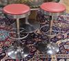 A set of four American Diner bar stools W.38cm                                                                                         