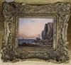 Attributed to George Weatherill (1810-1890), Coastal scene with shipwreck and smugglers, oil on panel, bears initials 'GW', 11 x 13cm 1