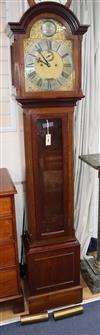 An Edwardian mahogany longcase clock, Goldsmiths & Silversmiths Co, Ltd H.212cm                                                        