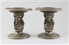 A pair of 19th century French F. Barbedienne bronze tazzae, W.6.25in. H.6.5in.                                                         