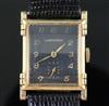 A gentlemans stylish 1930's 14k gold Longines manual wind wrist watch,                                                                 