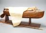 A pond yacht, on stand, 46cm excluding rudder and stand                                                                                                                                                                     