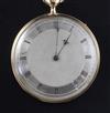 A 19th century French gold keywind hour? repeating pocket watch,                                                                       