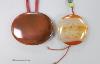 Two agate pendants, on fabric cords, largest pendant 57mm.                                                                                                                                                                  