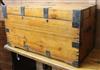 A Victorian metal bound pine chest W.100cm                                                                                             