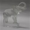 A Lalique signed post war elephant                                                                                                     
