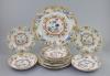 A suite of Qianlong famille rose porcelain: large dish and ten smaller dishes                                                                                                                                               