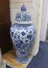 A large Chinese blue and white vase                                                                                                                                                                                         