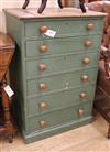 A six drawer painted pine chest W.60cm                                                                                                 