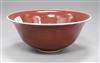A Chinese Sang de Boeuf bowl, Kangxi period diameter 27.5cm                                                                            