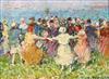 § Pietro de Francisco (Italian, 1873-1969) Dance au fleurs 4 x 5.5in.                                                                  