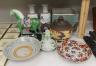 Various Chinese ceramics including a horse model, pair of horse vases, a dragon vase, a blue and white dish, large teapot, and an Imari plate (7)                                                                           