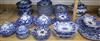 An extensive Wedgwood pearlware 'Shannon' pattern blue and white dinner service                                                        