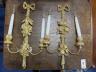A set of 4 giltwood wall lights                                                                                                                                                                                             
