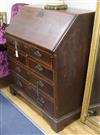 A George III inlaid mahogany bureau W.97cm                                                                                             