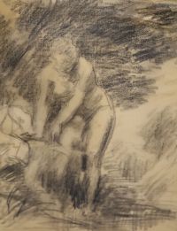 Henri-Theodore Fantin-Latour (1836-1904) 'The Bather' 11.5 x 9in.                                                                      