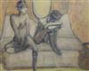 § Sir Robin Philipson RA PRSA (1916-1992) Two female nudes resting 15.5 x 19.5in.                                                      