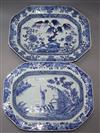 Two 19th century Nanking blue and white dishes (a.f.)                                                                                  