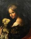 Manner of Onorio Marinari (1627-1715) St Agnes and Lamb 25.5 x 20.5in.                                                                 