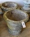 A pair of campana-shaped urn planters                                                                                                  