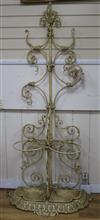 A Victorian style wrought iron hall stand W.85cm (a.f.)                                                                                